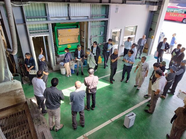 摩周湖農協そば乾燥施設での様子
